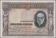 Hiszpania 50 peset 1935 - 810 - Ramon Cajal