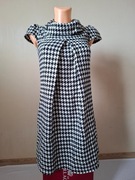 Elegancka sukienka wzór pepitka, sukienka na lato jesień wiosnę