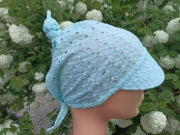 Wiązana chusta z daszkiem muślinowa czapka muślin