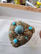 Stara broszka z turkusem