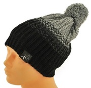Czapka zimowa Akaz model 498 - czarno/szara
