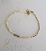 Bransoletka damska z kamieni naturalnych, hematyt złoty ,