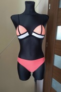Nowy strój kąpielowy neonowy piankowy push up bikini dwuczęściowy strój