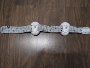 Słuchawki na uszy dla malucha EciPeci – białe z szarą opaską w misie