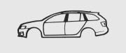 Obrys na ścianę Skoda Octavia RS 3 60x18cm Druk 3D