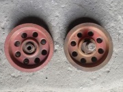 Koła żeliwne ułożyskowane pasowe napinacz loft ozdoba zestaw