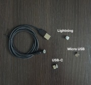Kabel magnetyczny 3 w 1 do ładowania