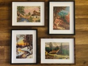 Obraz haftowany - haft gobelinowy (4 pory roku)