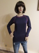 ULVANG damska bluzka granatowa logowana podwójna dzianina wełna merino_ M