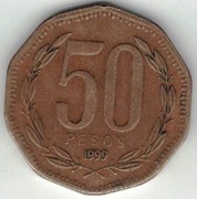 Chile 50 pesos 1999 25 mm nr 2