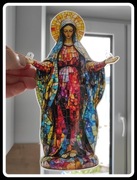 Nowy witraż witrażyk dekoracja okienna religijna Maryja