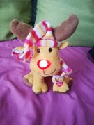 renifer św Mikołaja Rudolf gra i świeci interaktywny pluszak 22cm