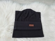 Komplet wiosenny prążek czapka i komin 