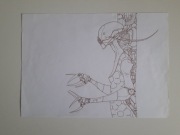 Obraz Sci fi monster. Format a4