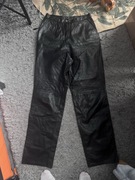 Skórzane spodnie mom boyfriend vintage 