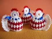 Ażurowa kurka szydełkowa - koszulka na jajko DUŻE 