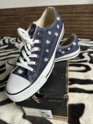 Converse trampki catas ox 555977C Granatowy jeans z wyszytymi kwiatkami 39