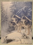 Obraz myśliwski WILK Canis Lupus. Polowanie. Prezent dla myśliwego.Wataha.