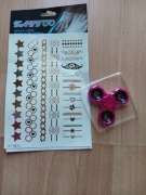 Pd-  Zestaw tatuaży + Fidget Spiner