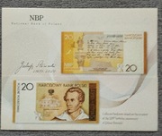 Folder do banknotu 20 złotych JULIUSZ SŁOWACKI wersja angielska 