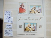 3szt. znaczki seria Fi 2720  Bl71 / Blok 121 Polska 1983r. PAPIEŻ czyste **