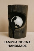 Ręcznie wykonana drewniana lampa handmade 