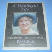 Gazeta The Sun Królowa Elżbieta, Królowa Matka 1900 - 2002