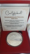 Medal „Bombardowanie Wielunia 1 września 1939” – platerowany, certyfikat