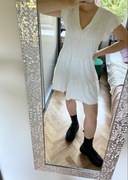 Biała ażurowa sukienka