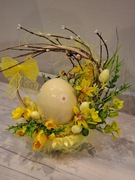 STROIK WIELKANOCNY, NA ŻÓŁTO, OZDOBA DOMU NA ŚWIĘTA