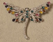 Piękna broszka Motyl Paź Królowej Karnawał przypinka, ozdoba żakietu.