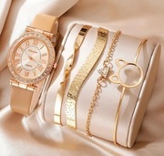 Zegarek dla dziewczynki z zestawem biżuterii