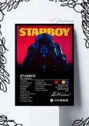 The Weeknd Starboy plakat album a3 w ramce obraz poster vintage
