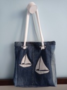Torba jeansowa jeden egzamplarz morze morska