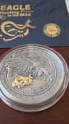 Srebrna moneta   EAGLE HUNTING THE WILD - Orzeł polujący w przyrodzie