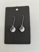 KOLCZYKI RĘCZNIE ROBIONE YIN YANG JIN JANG