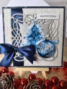 KARTKA ŚWIĄTECZNA handmade w kopercie - personalizowana, ręcznie robiona