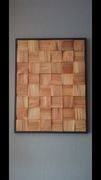 obraz 3 d mozaika kwadrat z drewno