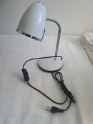 Lampka biurkowa nocna biała stylowa LED E27 hd2819