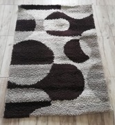 Dywan pokojowy dekoracyjny do pokoju salonu szary koła 160x120cm