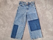 Rozm 122 spodnie jeansowe wide leg dla dziewczynki 