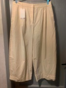 ZARA spodnie barrell szerokie casual bawełna oversize kremowe ecru