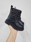 Czarne matowe kozaki ocieplane botki buty zimowe r. 31 (19,5 cm)