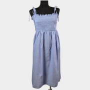 Sukienka Marks&Spencer 44 46 bawełna 100% niebieska gumki ramiączka