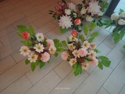 Stroik nagrobny kompozycja kwiatowa komplet 