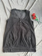 Czarna sukienka tunika na ramiączkach z guzikami rozmiar 46 George