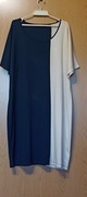 Sukienka  tunika  plus size  52/54 granat i biel .