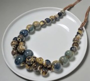 Ceramiczny naszyjnik - Boho- marmurkowy 