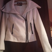 Kurtka, zimowa, płaszczyk krótki , Bershka, rozm S, biała