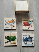 Drewniana układanka samoloty, układanki